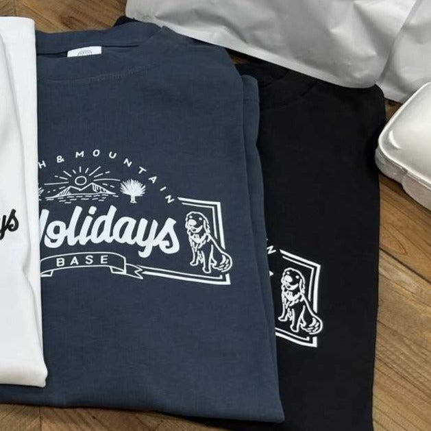 【良質!着心地◎】THE HOLIDAYSオリジナルTshirt(organic cotton100%)fullrogo