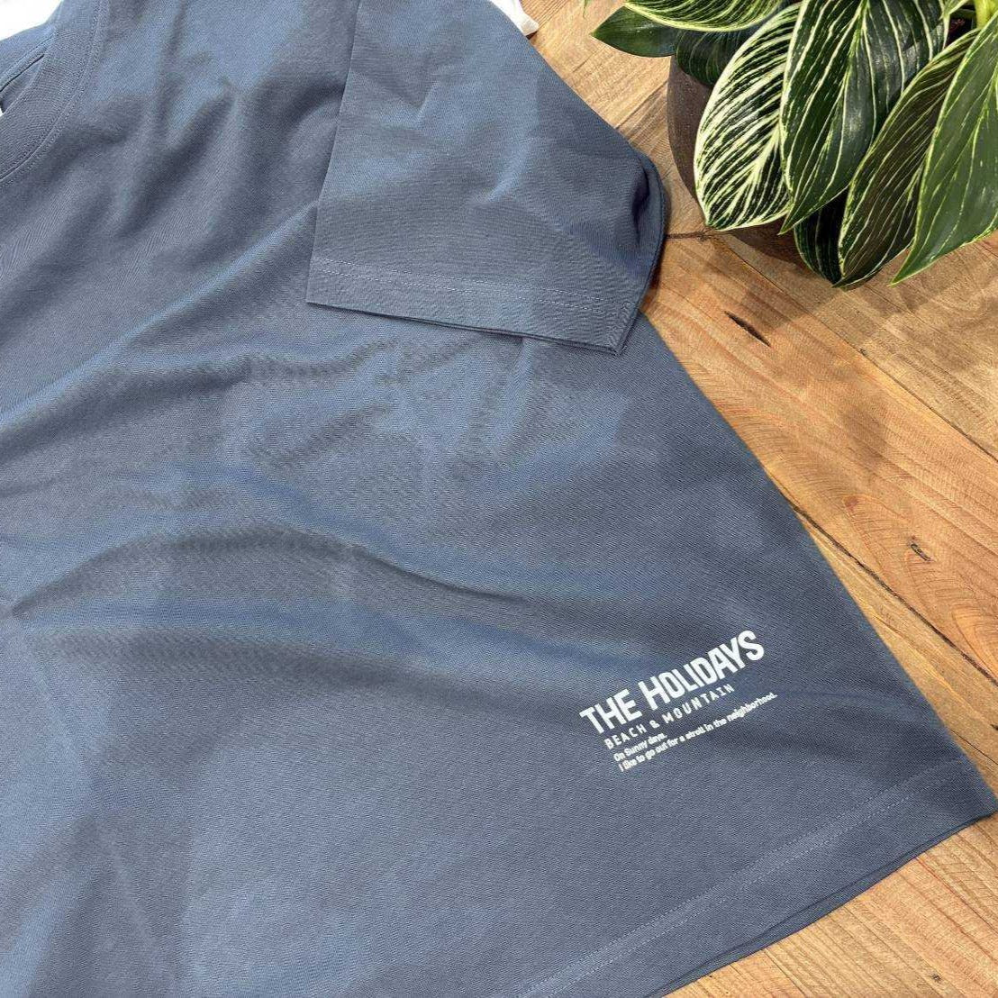 【良質!着心地◎】THE HOLIDAYSオリジナルTshirt(organic cotton100%)裾moji rogo